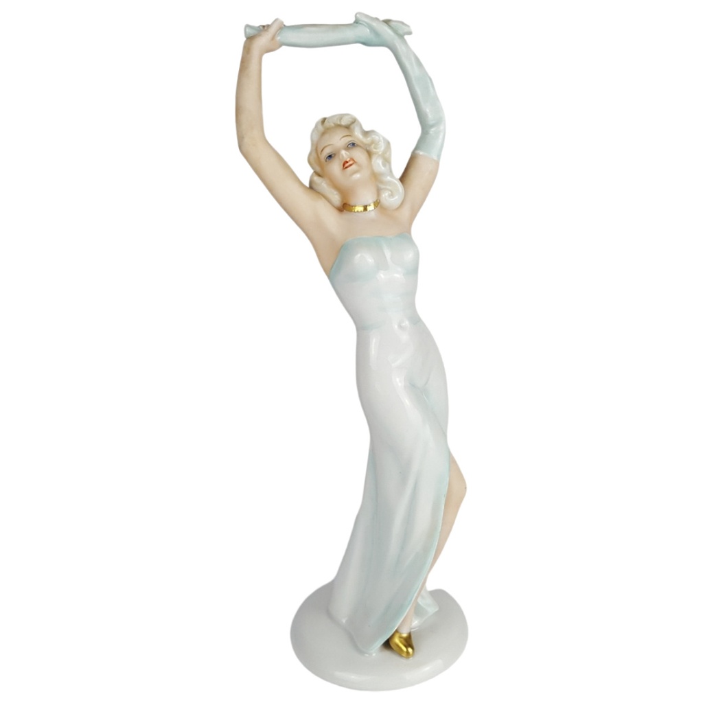 Heinz Schaubach 9194 Porzellan Figur Revuegirl H 23,4 cm