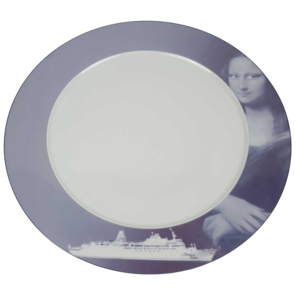 [458164919] Pizzateller Platzteller 33 cm Rosenthal Epoque Mona Lisa Transparent gebraucht - gut