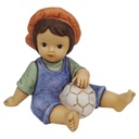 Figur Skulptur Goebel Nina & Marco Limpke Junge mit Fussball H 10 cm