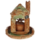 Teelichthaus Dufthaus Lichthaus Leuchthaus Dufthäuschen Keramik H 15,4 cm