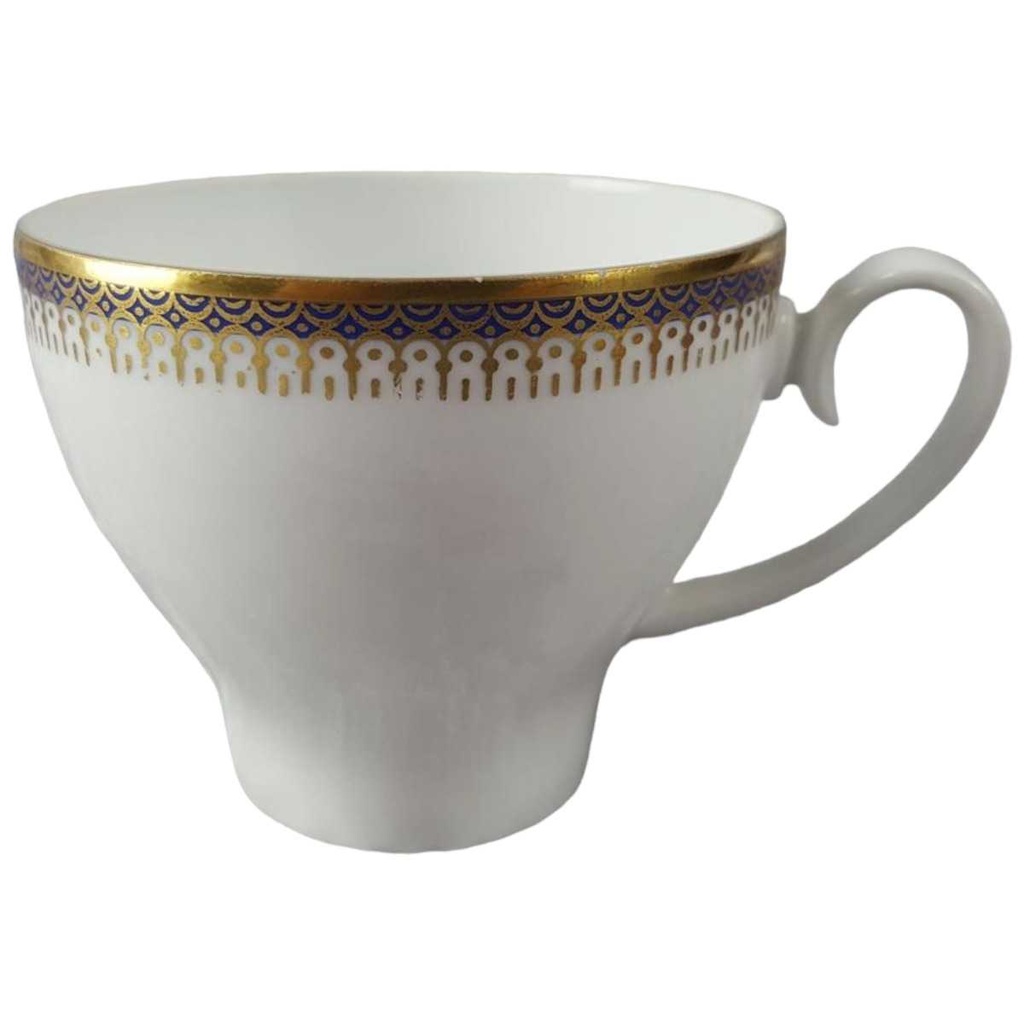 Kaffeetasse Tasse Seltmann Weiden Vohenstrauß Form 6397 Kobaltblau Gold Blau gebraucht - akzeptabel