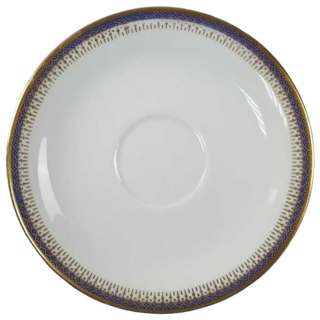 [45816504] Untertasse für Kaffee 15 cm Seltmann Weiden Vohenstrauß Form 6397 Kobaltblau Gold Blau gebraucht - gut