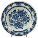 Wandteller Distel Holland Blauw Delfts Handpainted Blumendekor D 24,5 cm