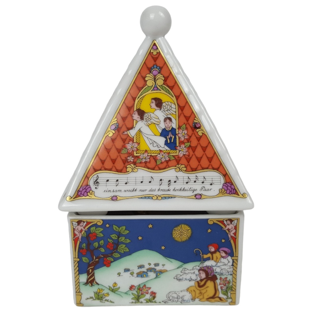 Hutschenreuther Weihnachtsspieldose 2000 Motiv Stille Nacht OVP