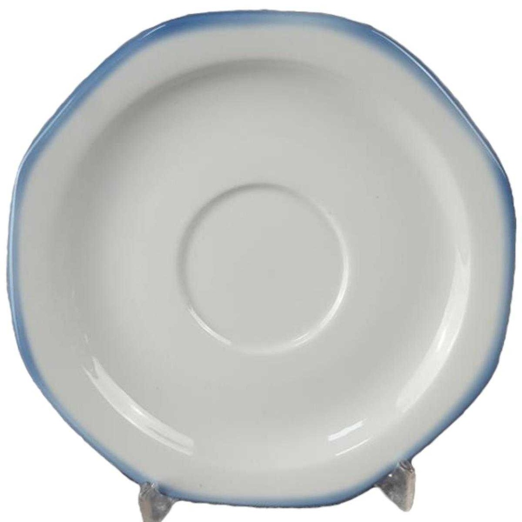 [45816534] Untertasse für Kaffee 15 cm Burg Lindau Blaue Linie Blau gebraucht - sehr gut