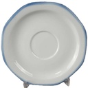 Untertasse für Kaffee 15 cm Burg Lindau Blaue Linie Blau gebraucht - sehr gut