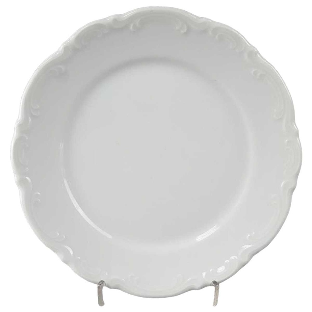 Kuchenteller Dessertteller 19,5 cm Mitterteich Form 2000 Weiß gebraucht - akzeptabel