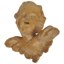 Kunsthandwerk Gustav Reuter Holzschnittfiguren Büste Engelskopf H 15,5 cm
