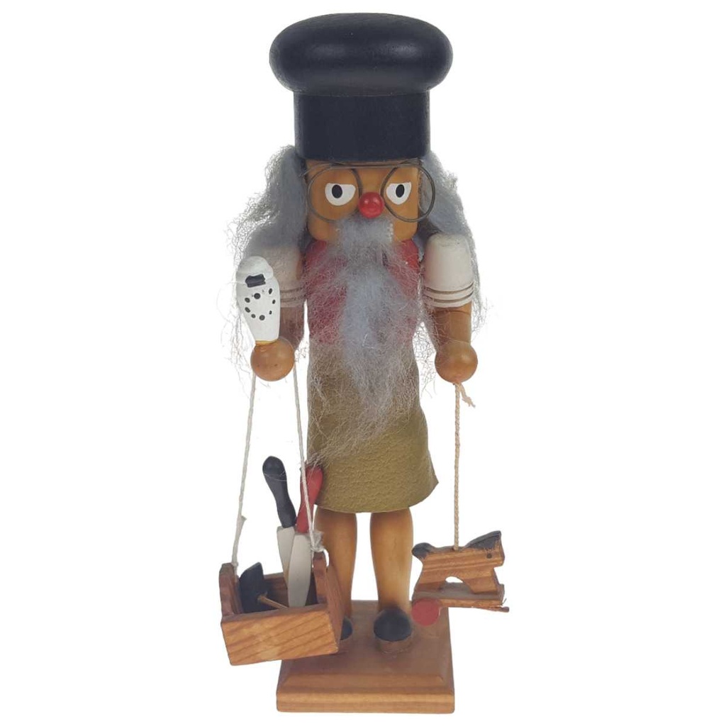 [458165952] Figur Skulptur Nussknacker Holz Holzschnitzer H 17,8 cm