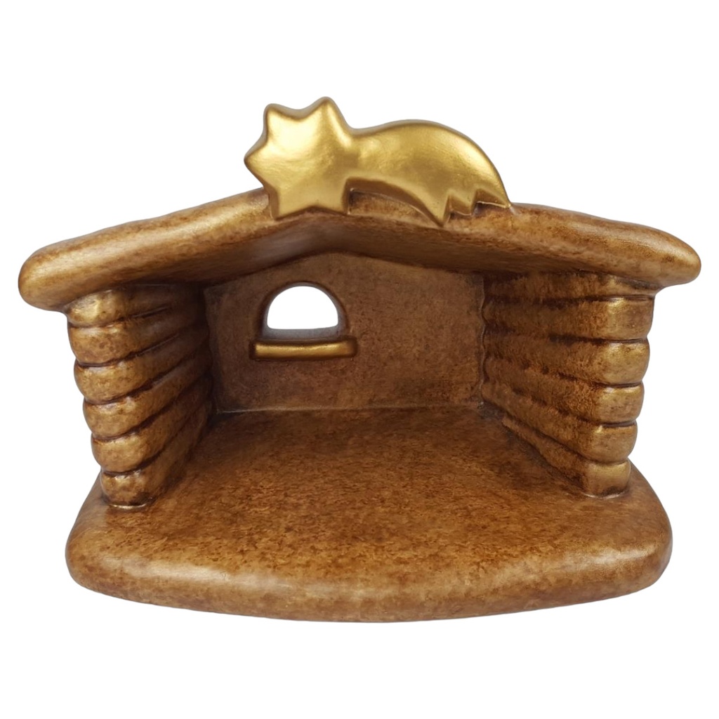Thun Keramik Krippe Weihnachtskrippe Stall H 19,2 cm