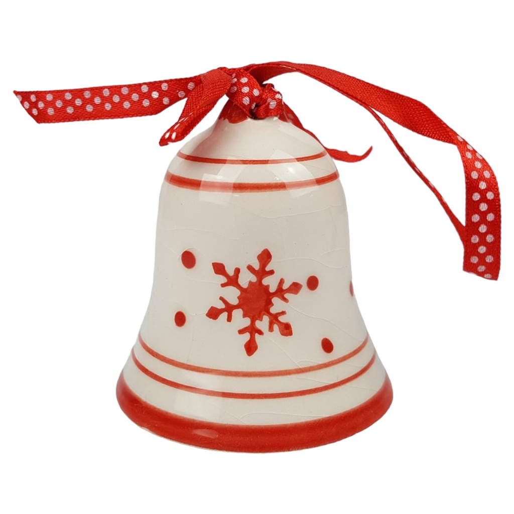 [458166010] Keramik Glocke Weihnachten Motiv H 6,5 D 6 cm