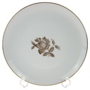 Kuchenteller Dessertteller Goldrand 19,5 cm Königl. pr. Tettau Blumendekor grau Blumen gebraucht - gut