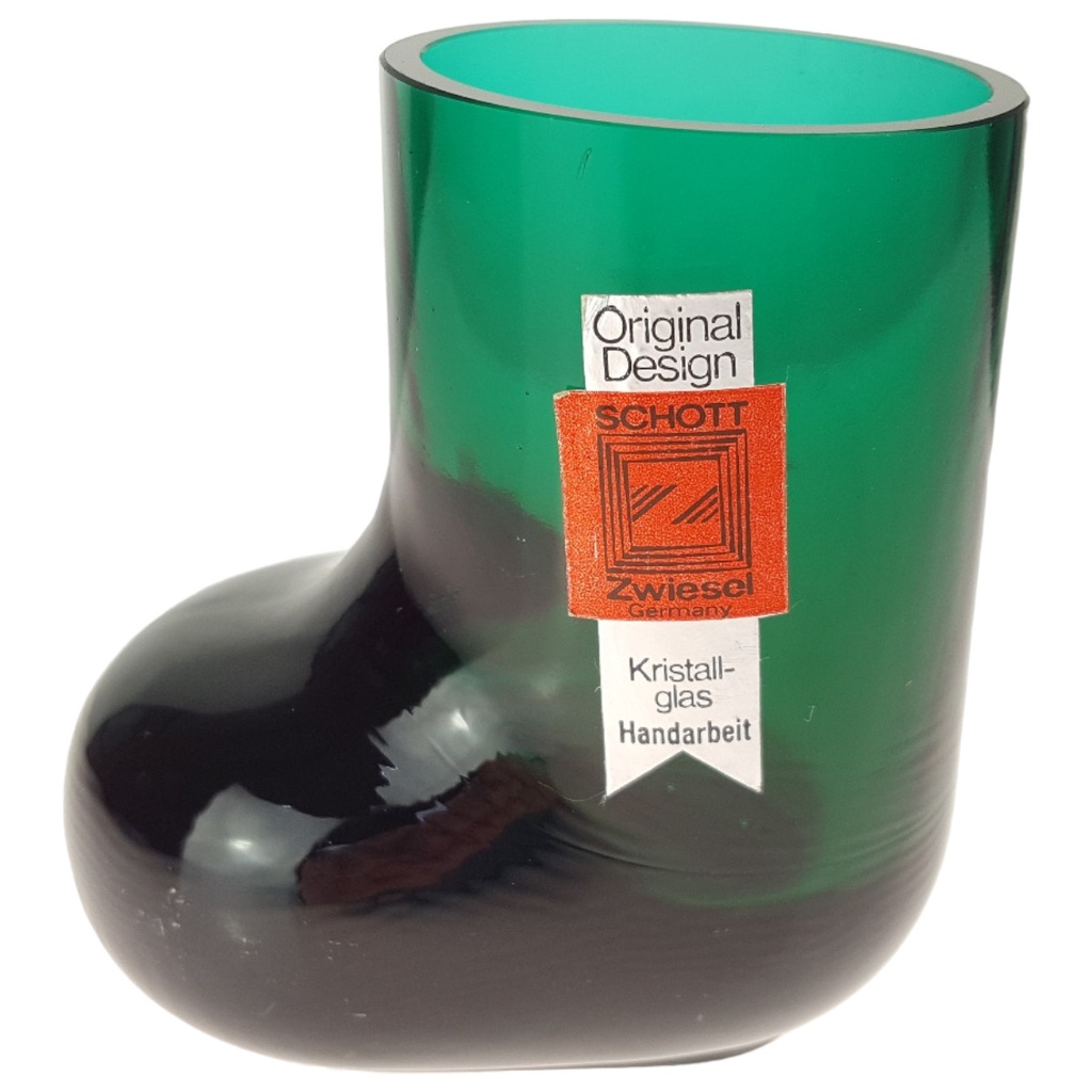 [458166073] Schnapsglas Handarbeit Schott grüner Stiefel Grün gebraucht - sehr gut