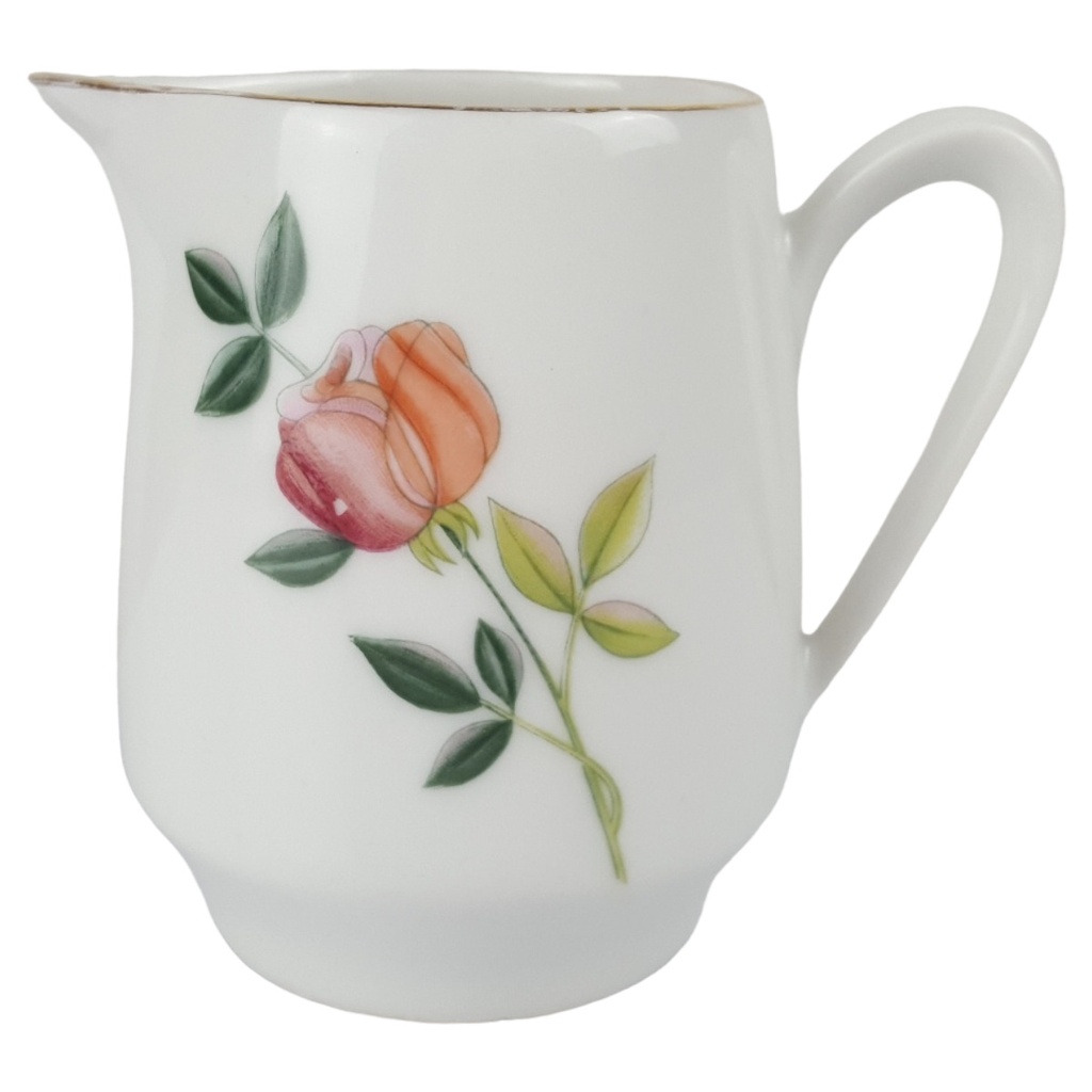 Milchkännchen Goldrand 0,15 L Zeh Scherzer Blumendekor Blumen gebraucht - gut