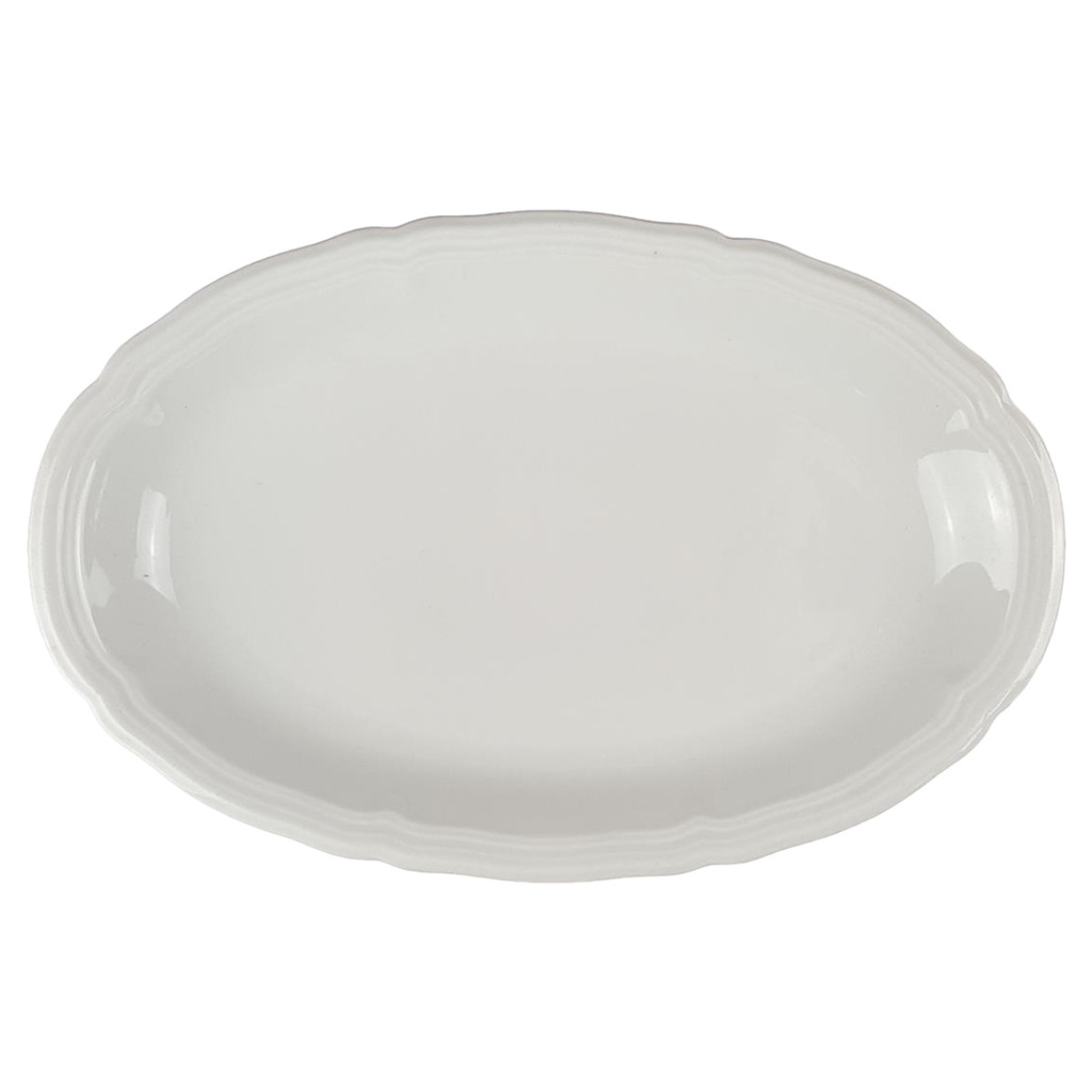 [458166166] Servierplatte Speiseplatte klein 28,5x18,6 cm Seltmann Weiden Marie Luise Weiß gebraucht - gut