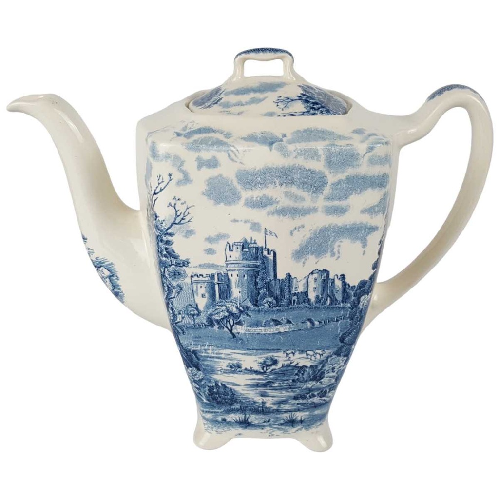 Kaffeekanne 1,1 L Johnson Bros Castle Story Blau gebraucht - gut