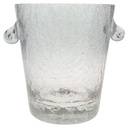 Flaschenkühler Eiseimer klein Craquele Krakelee Glas Sprung-Optik