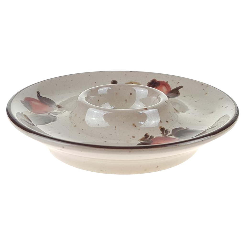 [458166237] Eierbecher mit Schalenablage 12 cm Porzellan Blumendekor