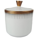 Zuckerdose Seltmann Weiden Form 25475 grau gold Dekor gebraucht - gut