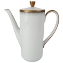 Kaffeekanne 1,35 L Seltmann Weiden Form 25475 grau gold Dekor gebraucht - gut