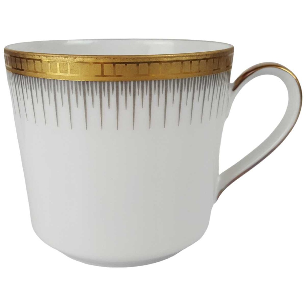 [458166264] Kaffeetasse Seltmann Weiden Form 25475 grau gold Dekor gebraucht - gut