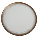 Kuchenteller Dessertteller 19,3 cm Seltmann Weiden Form 25475 grau gold Dekor gebraucht - gut