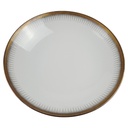 Suppenteller 24,1 cm Seltmann Weiden Form 25475 grau gold Dekor gebraucht - gut