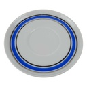 Untertasse für Kaffee 14,9 cm Seltmann Weiden Vohenstrauß Platinrand blau gebraucht - gut