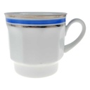 Kaffeetasse 0,19 L Seltmann Weiden Vohenstrauß Platinrand blau gebraucht - gut