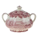 Zuckerdose 0,25 L Palissy Avon Scenes Rot gebraucht - gut