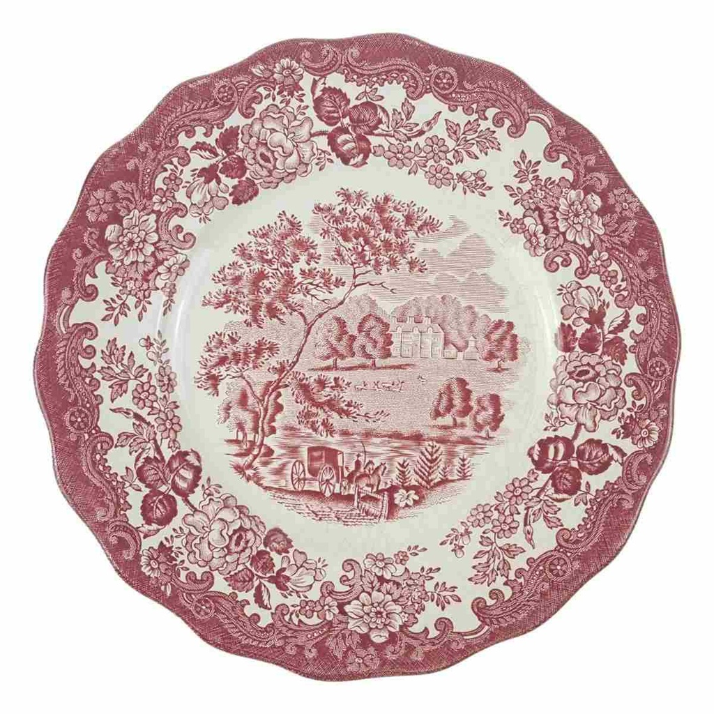 [458166329] Kuchenteller 20,3 cm Palissy Avon Scenes Rot gebraucht - akzeptabel