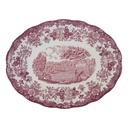 Speiseplatte groß mittelgroß 30x23,5 cm Palissy Avon Scenes Rot gebraucht - sehr gut