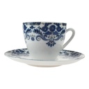 Kaffeetasse mit Untertasse Hutschenreuther Arzberg Blaue Blumen gebraucht - sehr gut