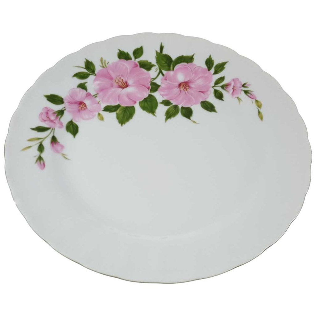 Speiseteller Essteller 24,5 cm Winterling Kirchenlamitz Wildrose Hibiskus gebraucht - gut