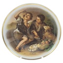 Wandteller Johann Seltmann Vohenstrauss Kinder mit Hund