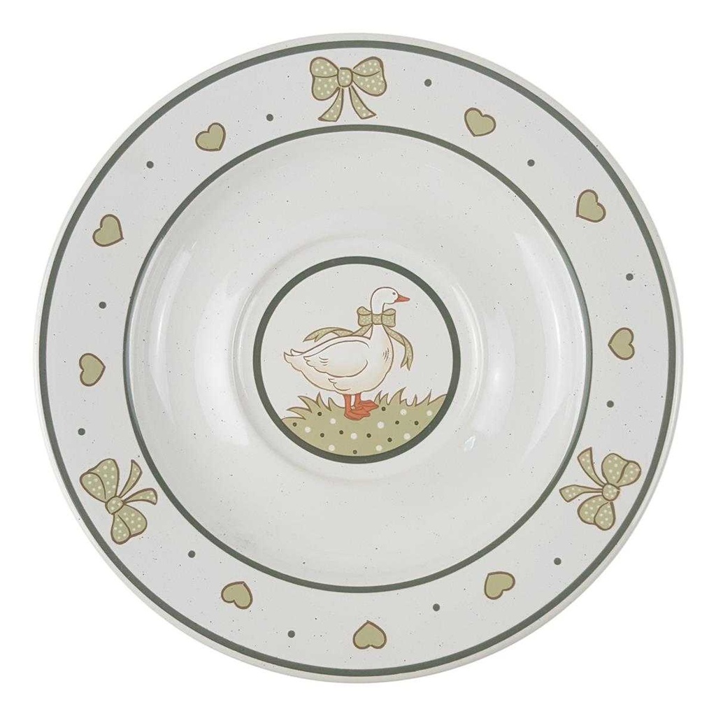 [458166368] Untertasse 19,4 cm Pfalzkeramik Gänseglück R. Lumm gebraucht - sehr gut