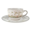 Teetasse mit Untertasse Pfalzkeramik Gänseglück R. Lumm