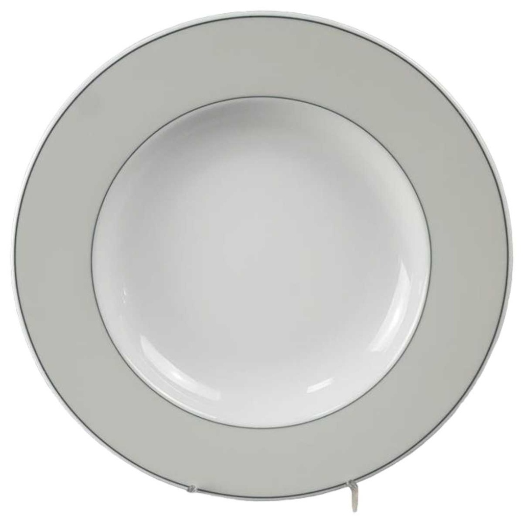 Suppenteller 23 cm TCM Tchibo blau grau Rautendekor gebraucht - gut