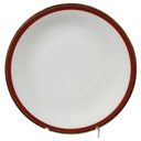 Kuchenteller Dessertteller Frühstücksteller 19,4 cm Seltmann Weiden Vohenstrauß rot gold Rand gebraucht - gut