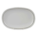 Servierplatte Goldrand 32,2x22 cm AK Kaiser Porzellan Form 40 Reliefdekor gebraucht - gut