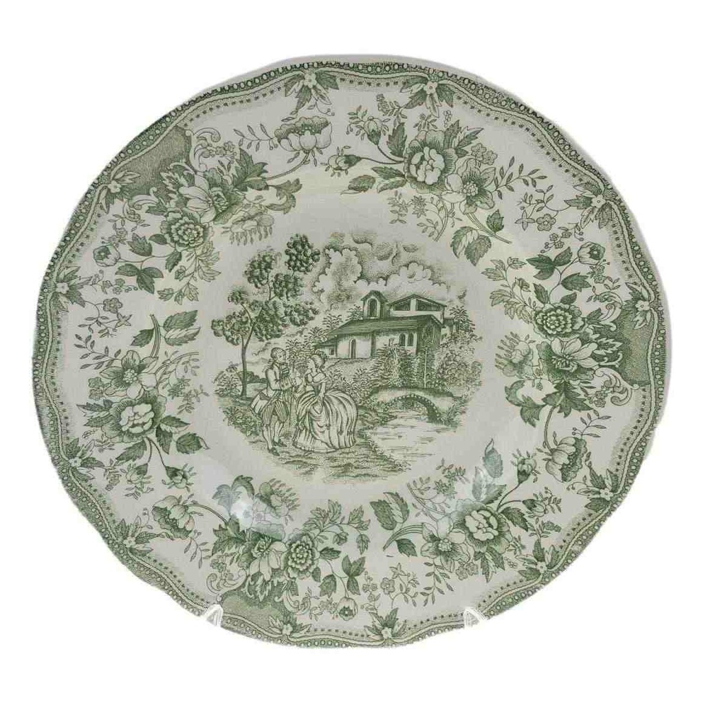 [458166576] Suppenteller 24,2 cm English Ironstone Tableware (EIT) EIT England C.P. Englisch Style Grün gebraucht - gut