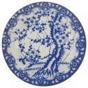 Kuchenteller Dessertteller 17,5 cm Japan China Kirschblüte Blau gebraucht - sehr gut