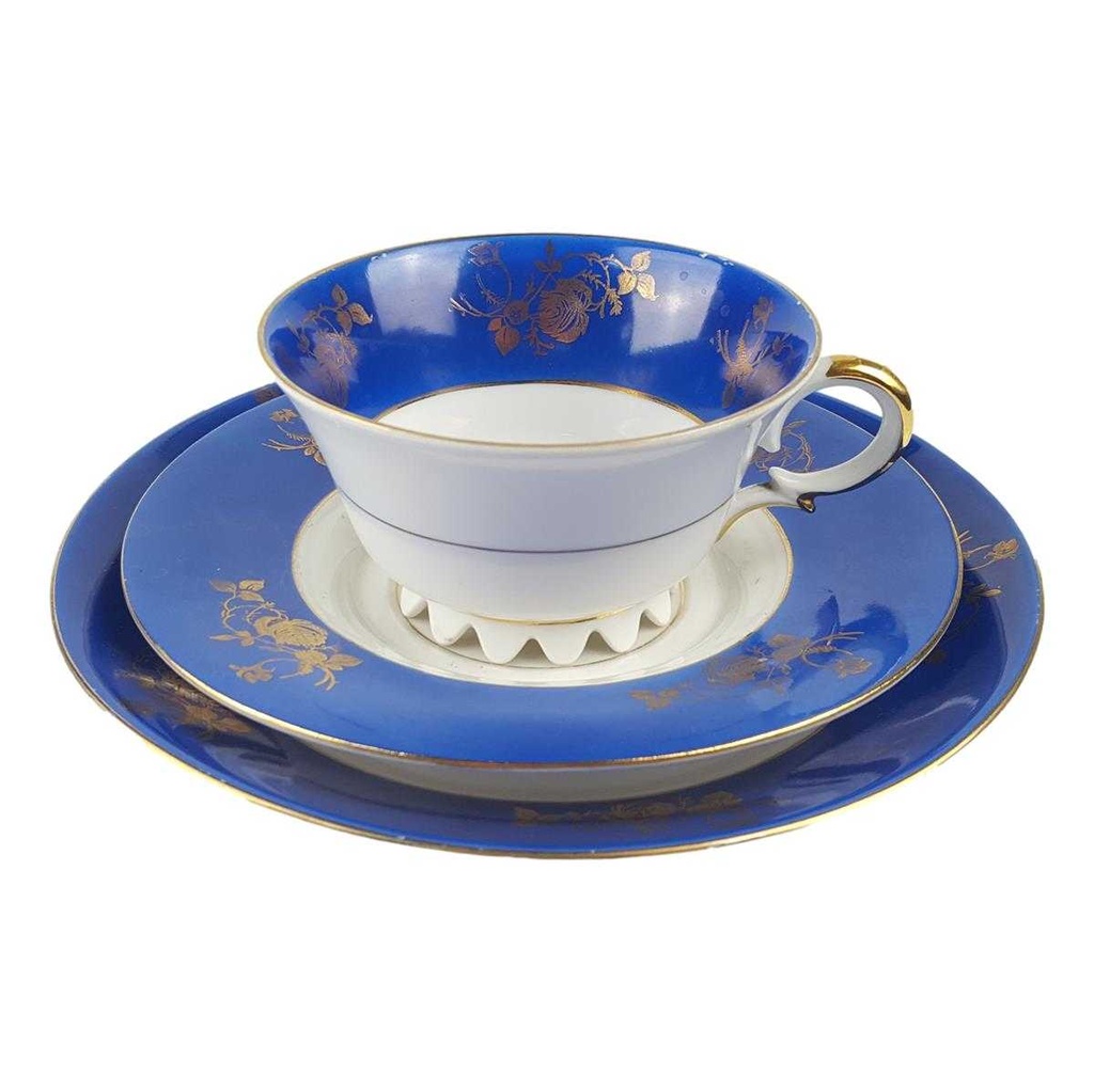 [458166587] Sammeltasse Sammelgedeck Teegedeck Volkstedt Goldene Blume gebraucht - gut