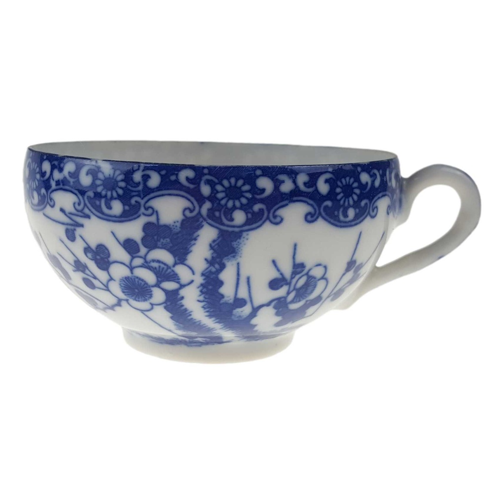 [458166591] Teetasse ohne Stempel 0,15 L Japan China Kirschblüte Blau gebraucht - gut