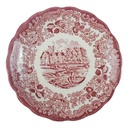 Untertasse für Kaffee 13,5 cm Palissy Avon Scenes Rot gebraucht - gut