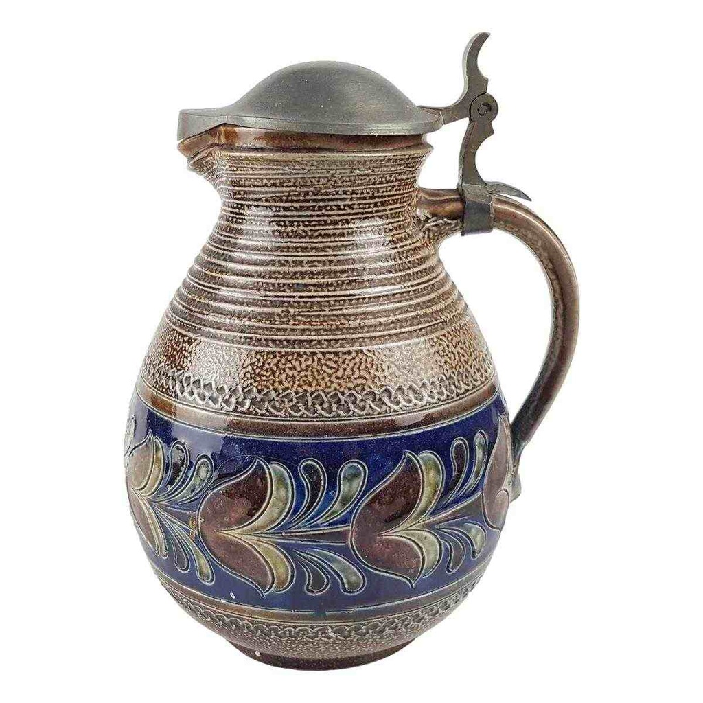 [458166621] Krug mit Zinndeckel 1,7 L gebraucht - sehr gut