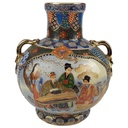 Porzellan Vase 30,7 cm China Henkelvase