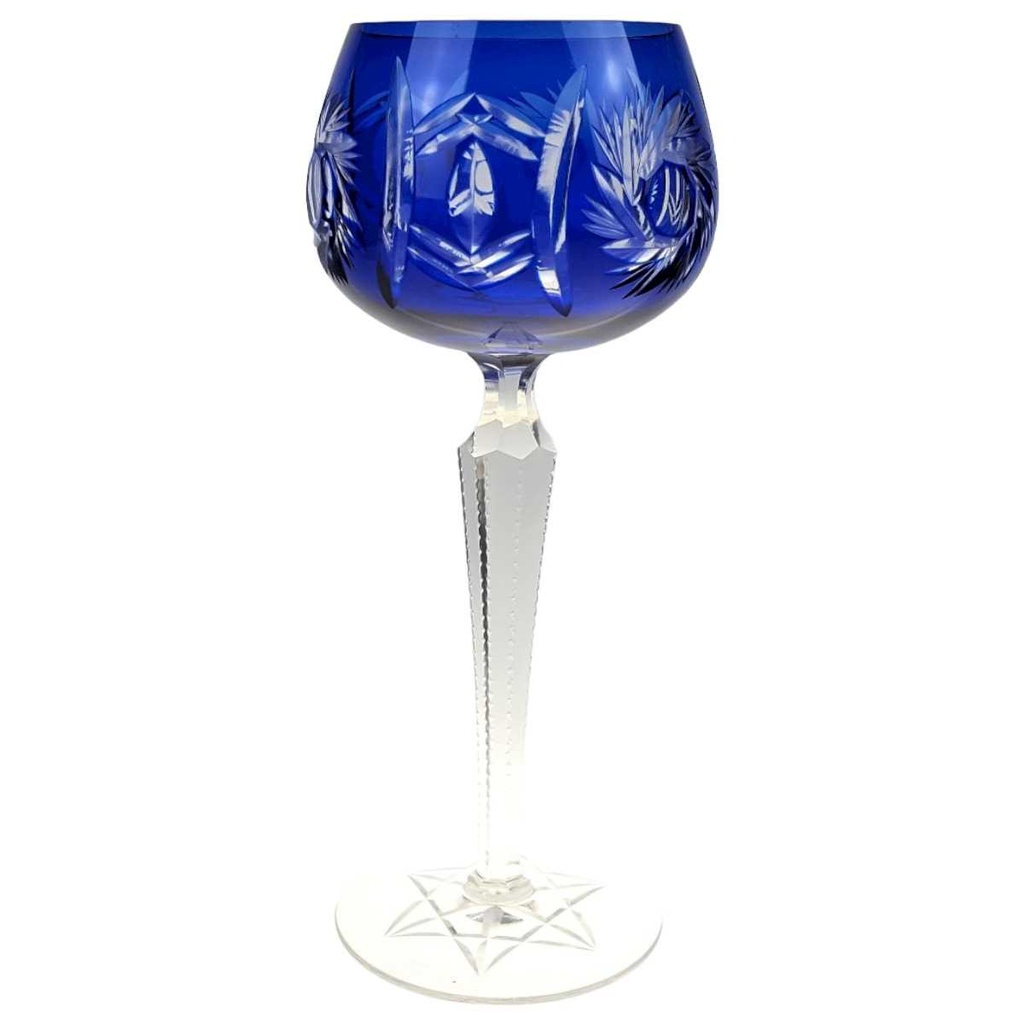 Weinglas Weinrömer Römerglas Römer Überfangglas Schleuderstern Kobaltblau Blau gebraucht - sehr gut
