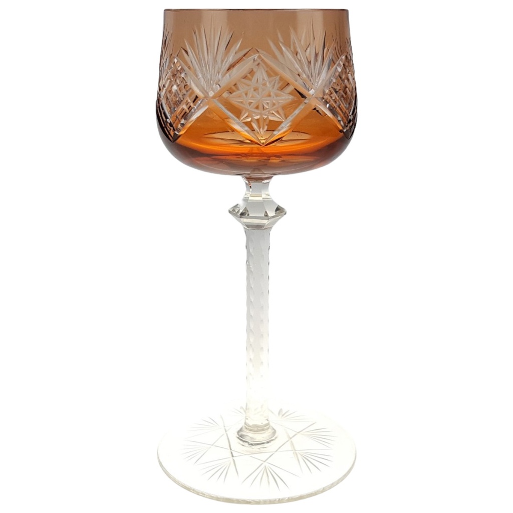Weinglas Weinrömer Römerglas Überfangglas Orange gebraucht - sehr gut