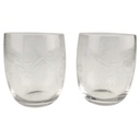 Schnapsglas Pinnchen Blumen Transparent gebraucht - sehr gut
